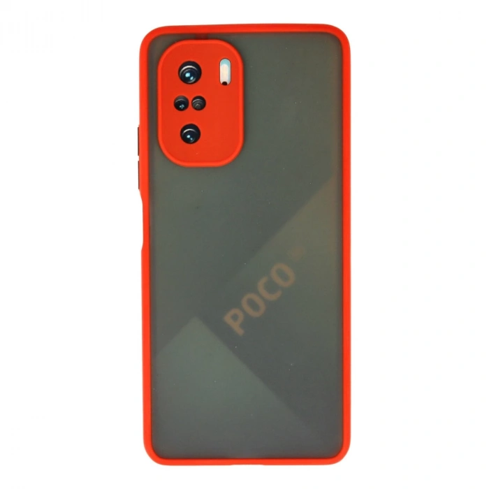 Xiaomi Poco F3 Kılıf Montreal Silikon Kapak - Kırmızı