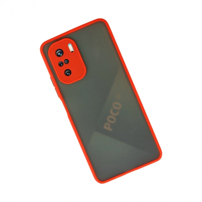 Xiaomi Poco F3 Kılıf Montreal Silikon Kapak - Kırmızı