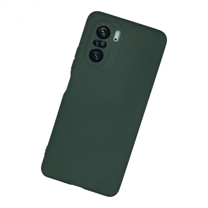 Xiaomi Poco F3 Kılıf Nano İçi Kadife Silikon - Koyu Yeşil