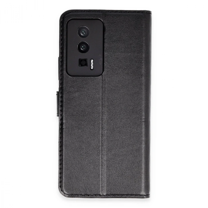 Xiaomi Poco F5 Pro Kılıf Trend S Plus Kapaklı Kılıf - Siyah