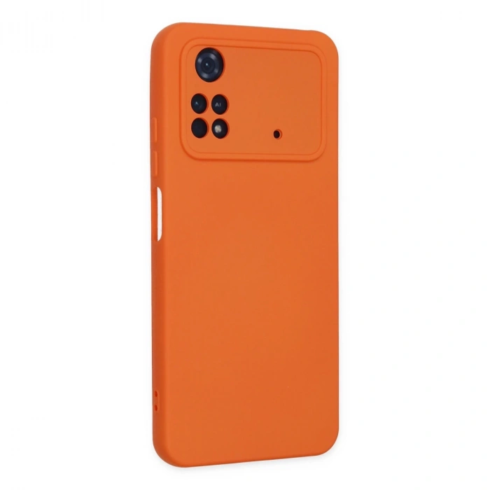 Xiaomi Poco M4 Pro 4g Kılıf Nano İçi Kadife Silikon - Turuncu