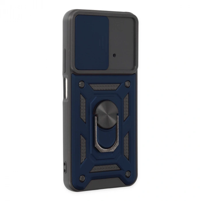 Xiaomi Poco M4 Pro 4g Kılıf Pars Lens Yüzüklü Silikon - Lacivert