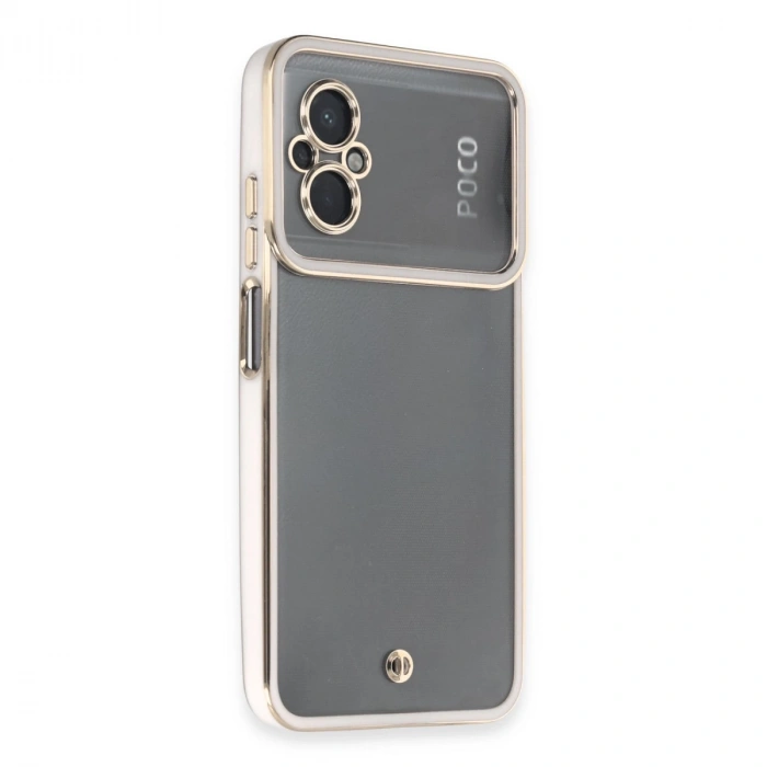 Xiaomi Poco M5 Kılıf Liva Lens Silikon - Beyaz