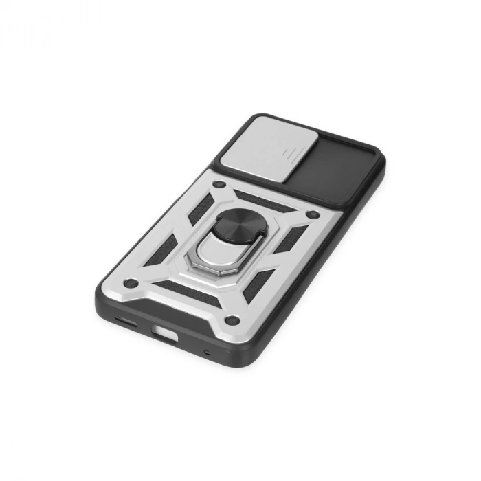 Xiaomi Poco X3 Gt Kılıf Pars Lens Yüzüklü Silikon - Gümüş