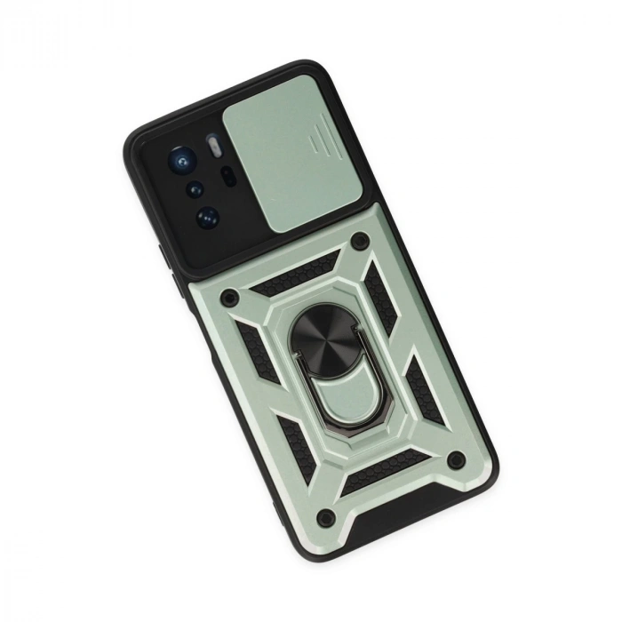 Xiaomi Poco X3 Gt Kılıf Pars Lens Yüzüklü Silikon - Yeşil