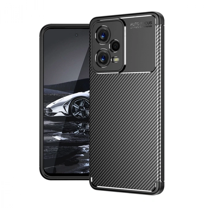 Xiaomi Poco X5 5g Kılıf Auto Focus Karbon Kapak - Siyah