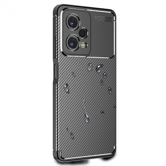 Xiaomi Poco X5 5g Kılıf Auto Focus Karbon Kapak - Siyah