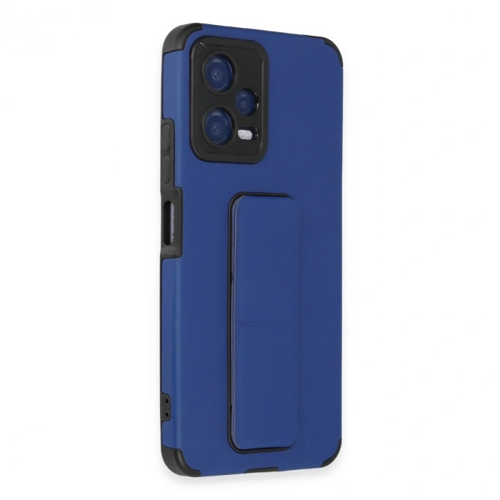 Xiaomi Poco X5 5g Kılıf Mega Standlı Silikon - Mavi