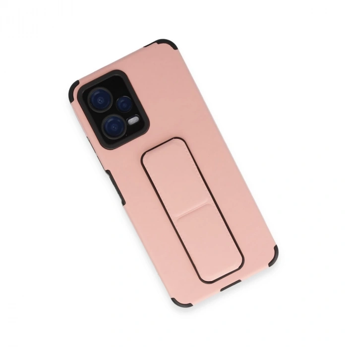 Xiaomi Poco X5 5g Kılıf Mega Standlı Silikon - Pudra