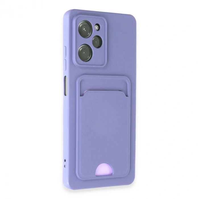 Xiaomi Poco X5 Pro 5g Kılıf Kelvin Kartvizitli Silikon - Lila