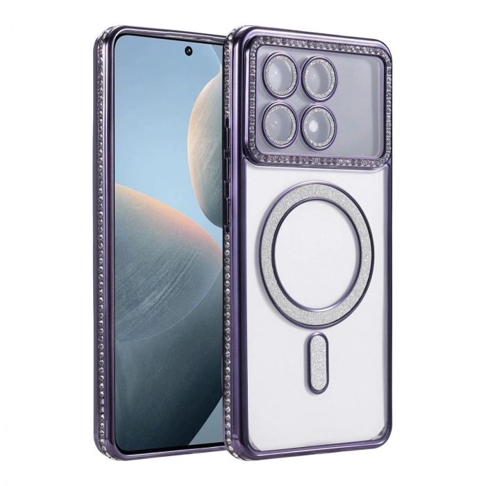 Xiaomi Poco X6 Pro Joke Simli Magneticsafe Kılıf - Derin Mor