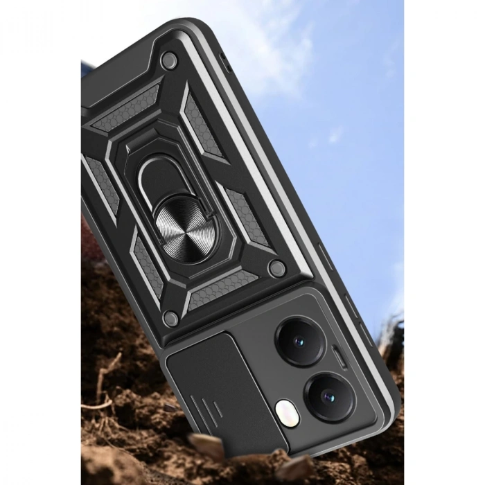 Xiaomi Poco X7 Pro Kılıf Pars Lens Yüzüklü Silikon - Yeşil