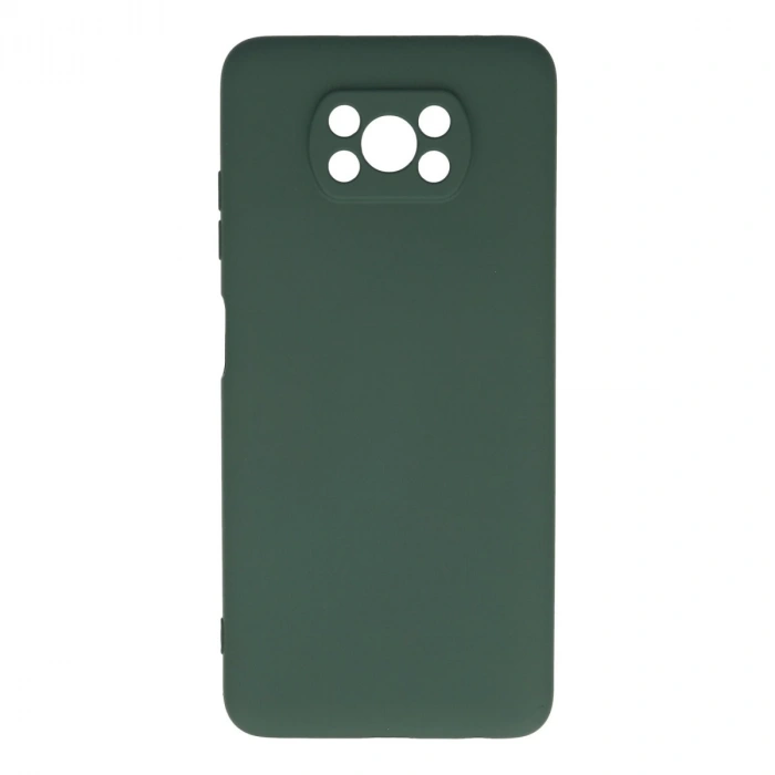 Xiaomi Pocophone X3 Kılıf Nano İçi Kadife Silikon - Koyu Yeşil
