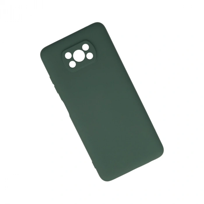 Xiaomi Pocophone X3 Kılıf Nano İçi Kadife Silikon - Koyu Yeşil