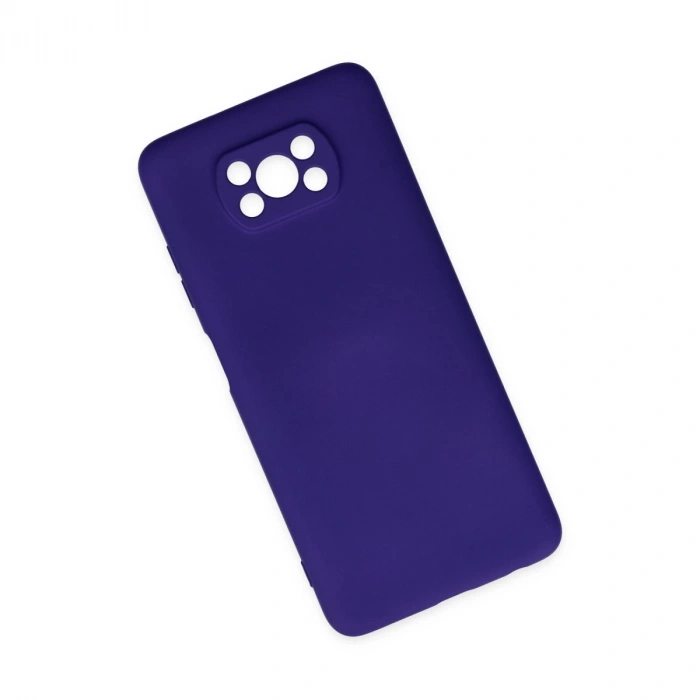 Xiaomi Pocophone X3 Kılıf Nano İçi Kadife Silikon - Mor