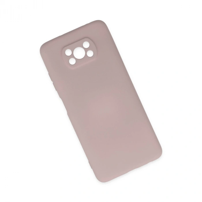 Xiaomi Pocophone X3 Kılıf Nano İçi Kadife Silikon - Pudra