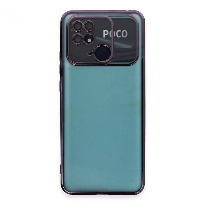 Xiaomi Redmi 10c Kılıf Razer Lensli Silikon - Mor