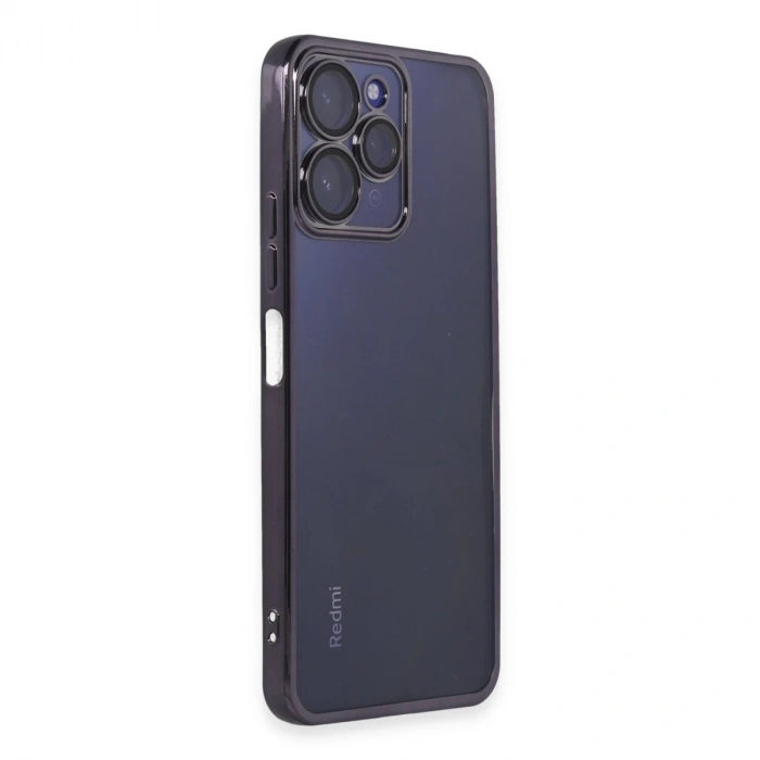 Xiaomi Redmi 12 Kılıf Razer Lensli Silikon - Mor