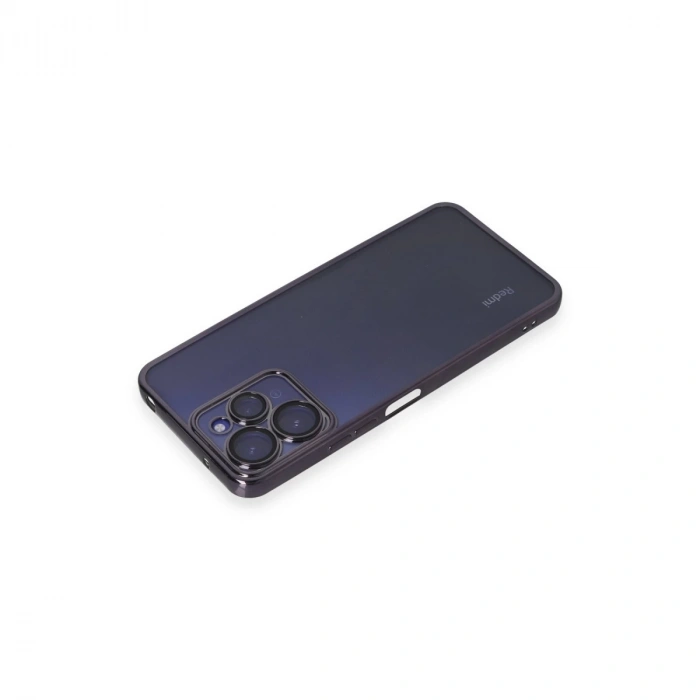 Xiaomi Redmi 12 Kılıf Razer Lensli Silikon - Mor