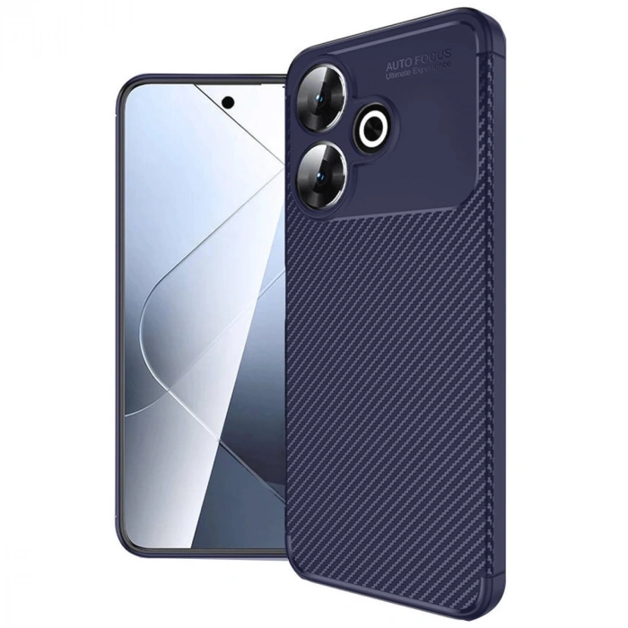 Xiaomi Redmi 13 4g Kılıf Auto Focus Karbon Kapak - Lacivert