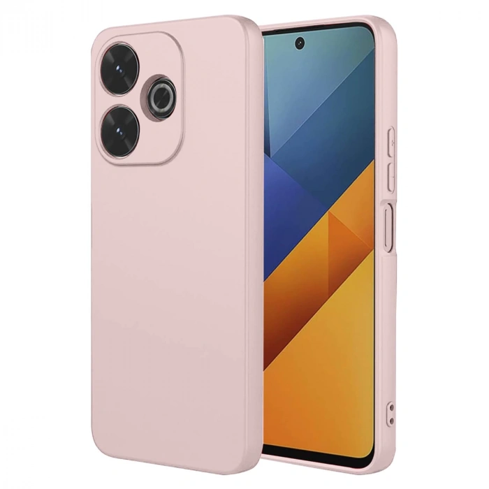 Xiaomi Redmi 13 4g Kılıf Nano İçi Kadife Silikon - Pudra