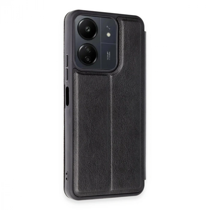 Xiaomi Redmi 13c Kılıf Flip Cover - Siyah
