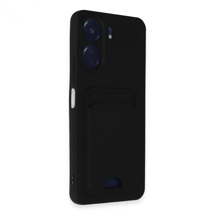 Xiaomi Redmi 13c Kılıf Kelvin Kartvizitli Silikon - Siyah