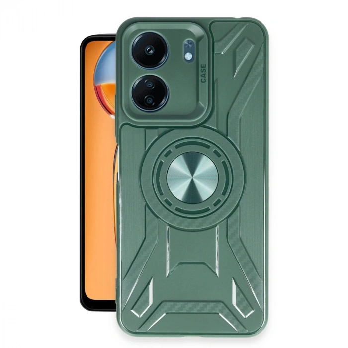 Xiaomi Redmi 13c Kılıf Lincoln Silikon - Koyu Yeşil