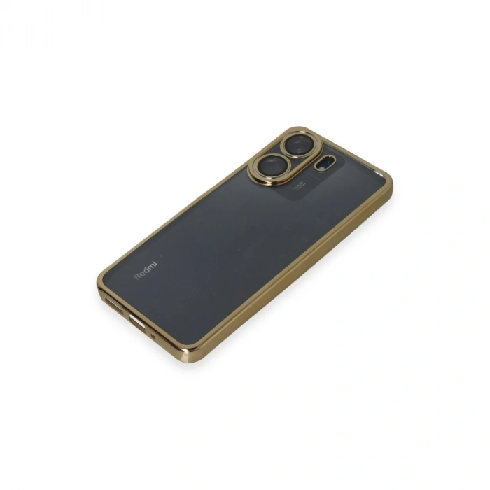 Xiaomi Redmi 13c Kılıf Razer Lensli Silikon - Gold