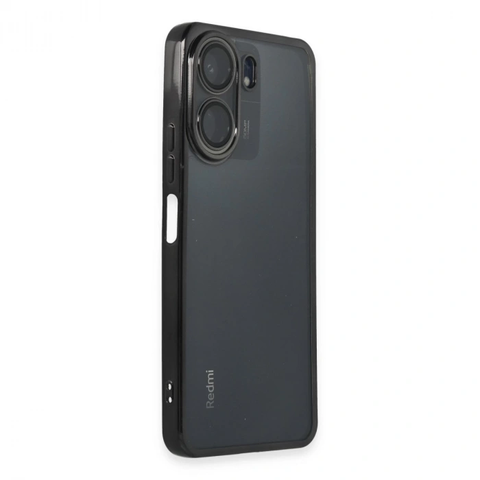 Xiaomi Redmi 13c Kılıf Razer Lensli Silikon - Siyah