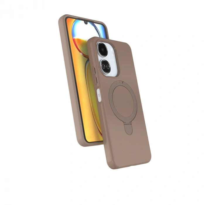Xiaomi Redmi 13c Regal Magsafe Standlı Kapak - Çöl Titanyum