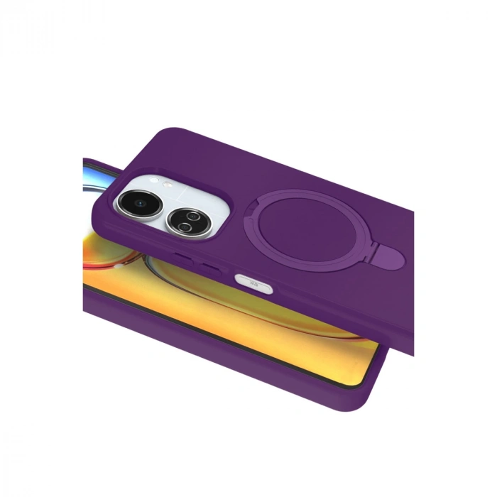 Xiaomi Redmi 13c Regal Magsafe Standlı Kapak - Derin Mor