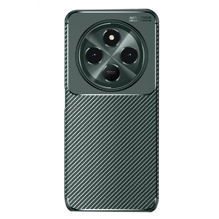 Xiaomi Redmi 14c Kılıf Auto Focus Karbon Kapak - Koyu Yeşil