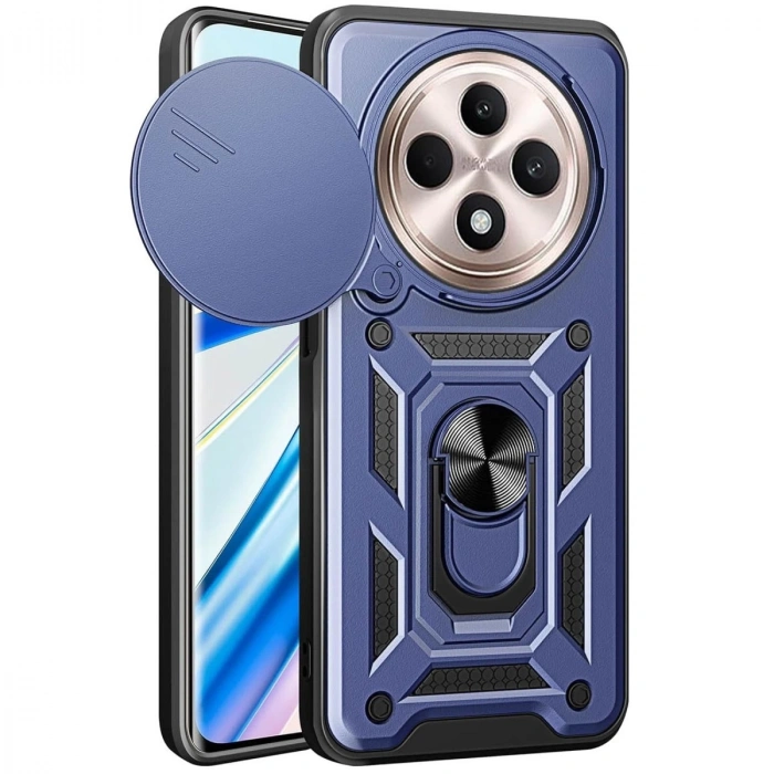 Xiaomi Redmi 14c Kılıf Pars Lens Yüzüklü Silikon - Lacivert