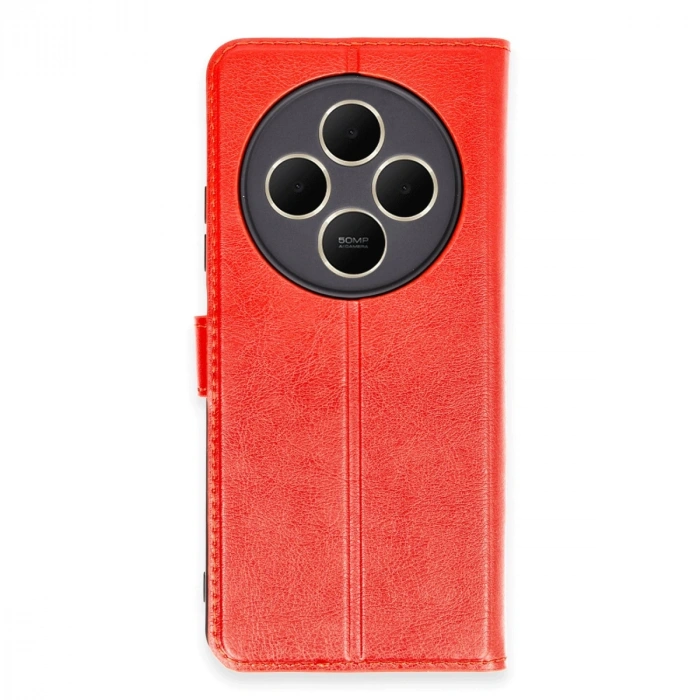 Xiaomi Redmi 14c Kılıf Trend S Plus Kapaklı Kılıf - Kırmızı