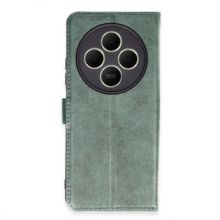 Xiaomi Redmi 14c Kılıf Trend S Plus Kapaklı Kılıf - Yeşil