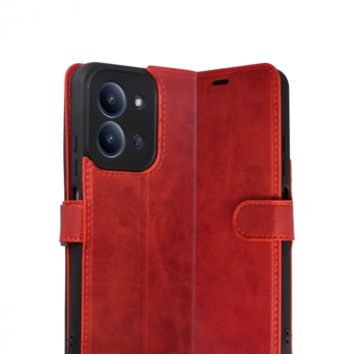 Xiaomi Redmi 15c 4g Trend S Plus Kapaklı Kılıf - Kırmızı