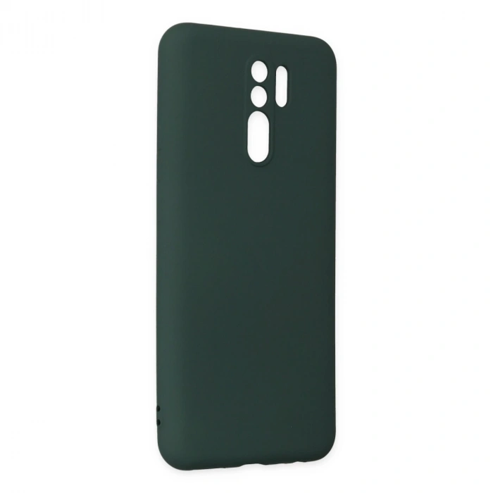 Xiaomi Redmi 9 Kılıf Nano İçi Kadife Silikon - Koyu Yeşil