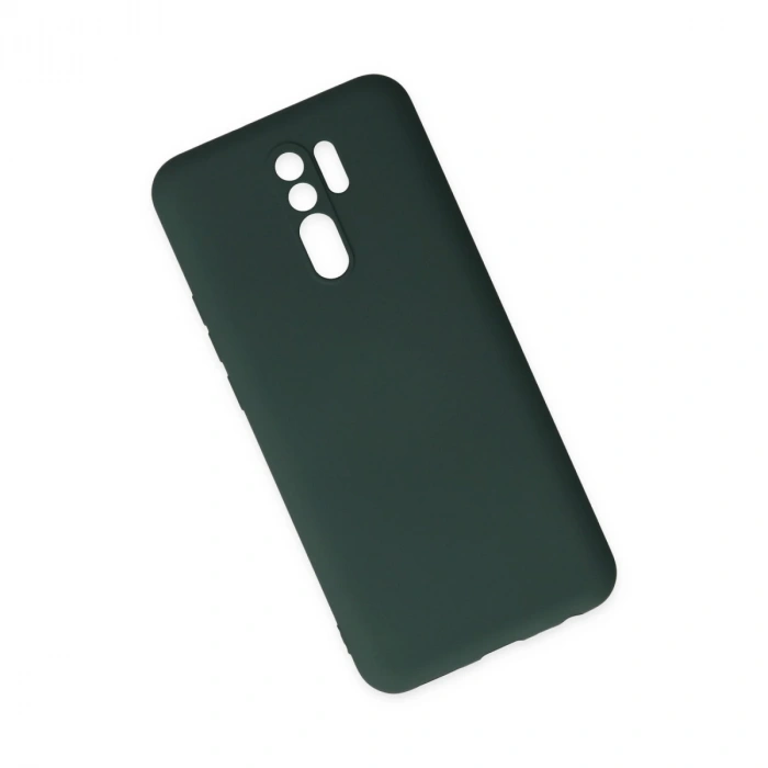 Xiaomi Redmi 9 Kılıf Nano İçi Kadife Silikon - Koyu Yeşil