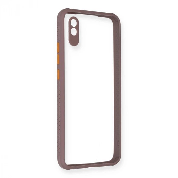Xiaomi Redmi 9a Kılıf Miami Şeffaf Silikon - Açık Mor