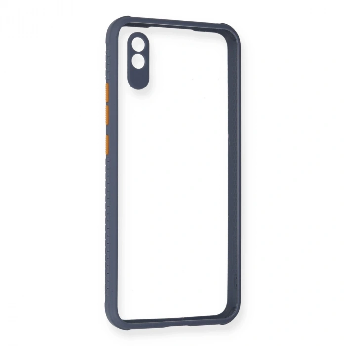 Xiaomi Redmi 9a Kılıf Miami Şeffaf Silikon - Gri