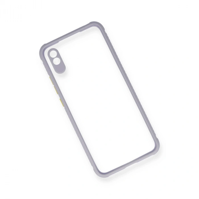 Xiaomi Redmi 9a Kılıf Miami Şeffaf Silikon - Lila