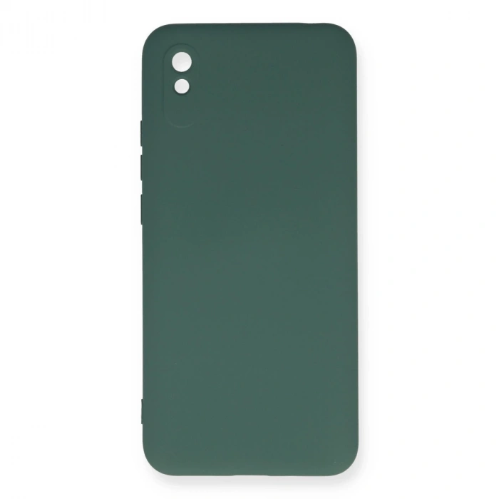 Xiaomi Redmi 9a Kılıf Nano İçi Kadife Silikon - Koyu Yeşil
