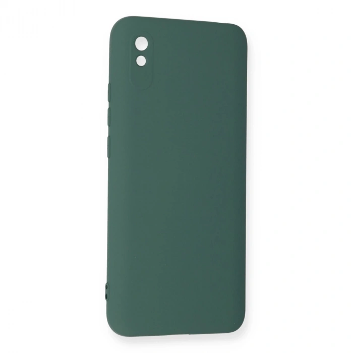 Xiaomi Redmi 9a Kılıf Nano İçi Kadife Silikon - Koyu Yeşil