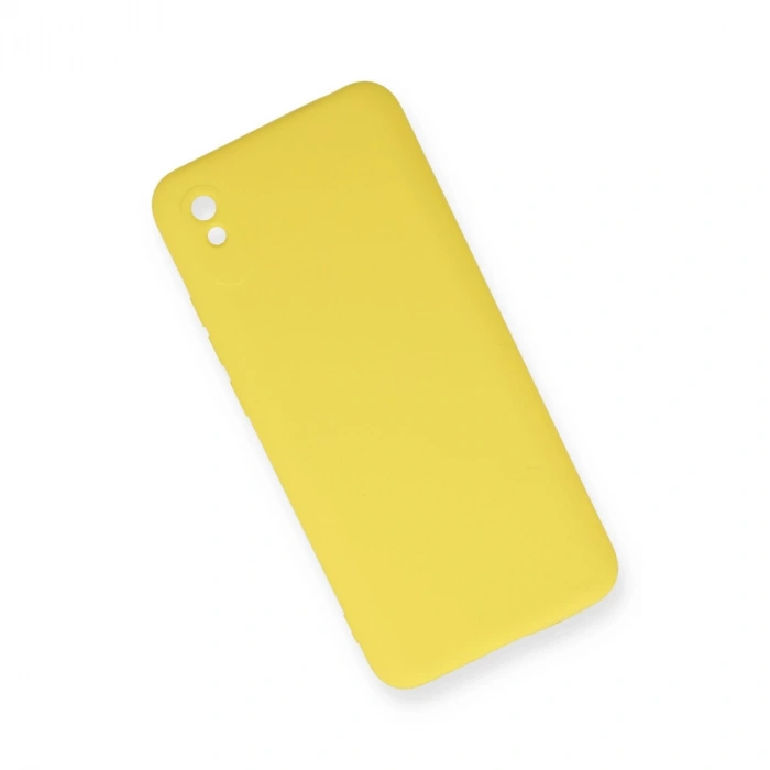 Xiaomi Redmi 9a Kılıf Nano İçi Kadife Silikon - Sarı