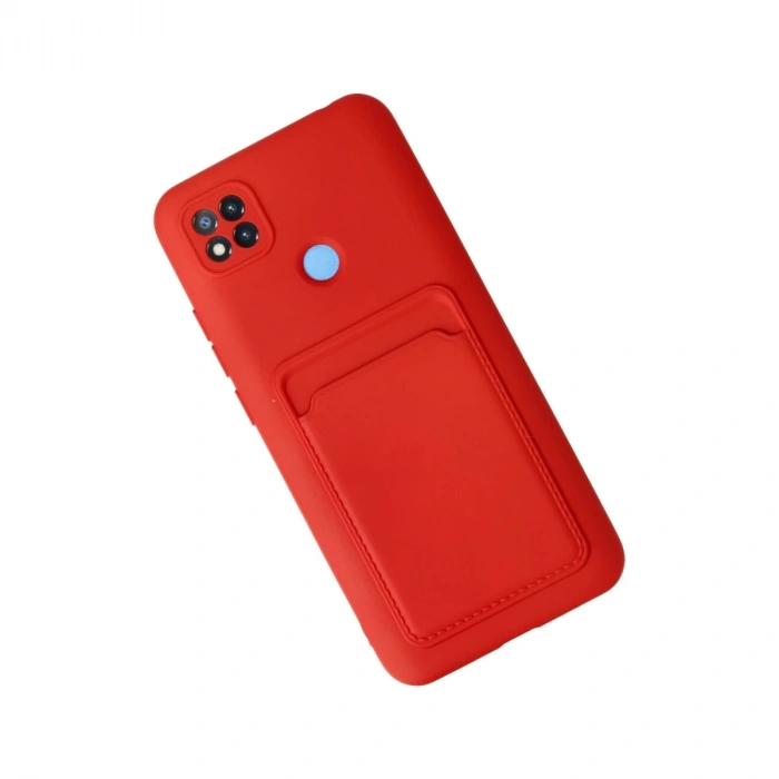 Xiaomi Redmi 9c Kılıf Kelvin Kartvizitli Silikon - Kırmızı