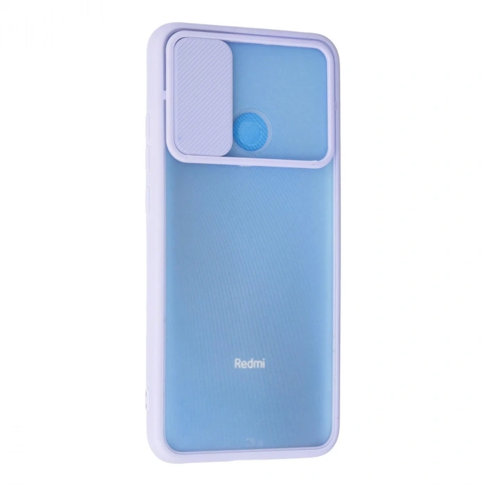 Xiaomi Redmi 9c Kılıf Palm Buzlu Kamera Sürgülü Silikon - Lila