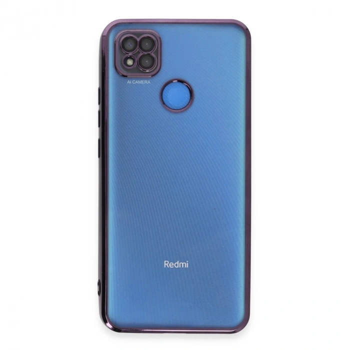 Xiaomi Redmi 9c Kılıf Razer Lensli Silikon - Mor