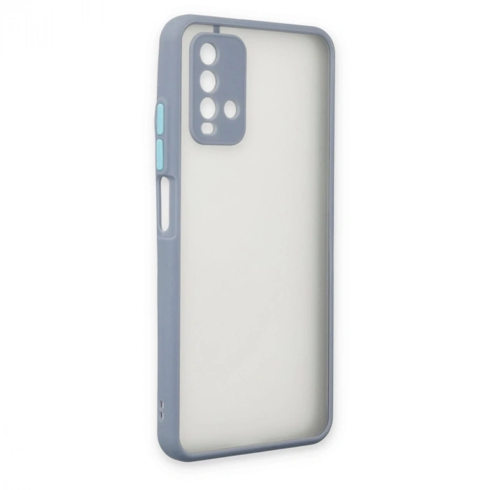 Xiaomi Redmi 9t Kılıf Montreal Silikon Kapak - Gri