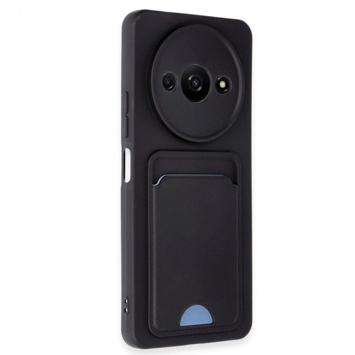Xiaomi Redmi A3 4g Kılıf Kelvin Kartvizitli Silikon - Siyah